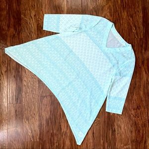 Indigo Soul Sharkbite Sheer Top Sz Large